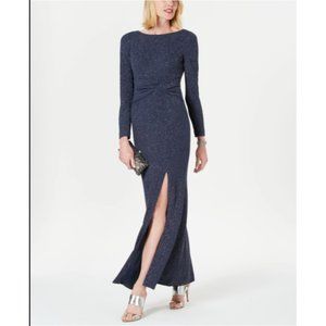 VINCE CAMUTO Women’s Navy Glittered Maxi Dress